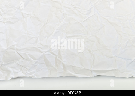 Crumpled white paper background Stock Photo