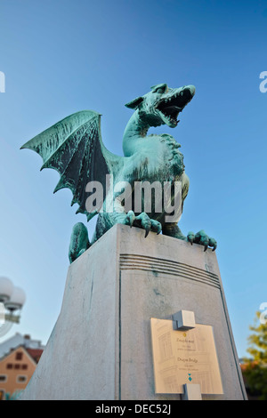 Dragon Bridge, Ljubljana, Slovenia Stock Photo