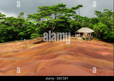 The coloured earth of Chamarel, Black River Gorges National Park, Chamarel, Mauritius Stock Photo