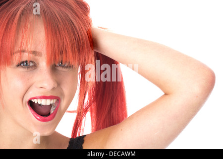 Model Released. Attractive Young Woman Laughing Stock Photo