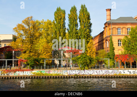 Fall Foliage on the Banks of the River Spree in Berlin