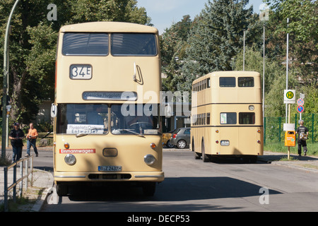 Vintage double decker buses in Berlin