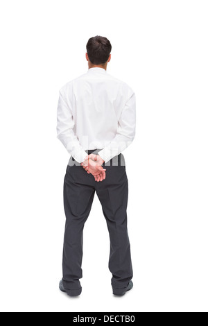 Businessman turning his back to camera Stock Photo