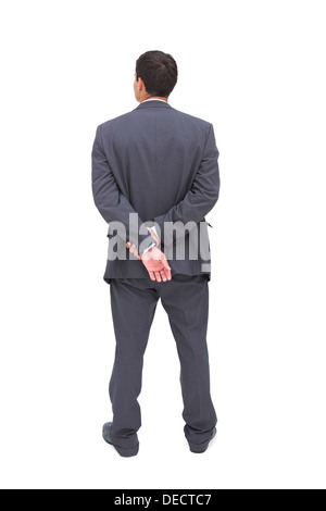 Rear view of classy businessman posing Stock Photo