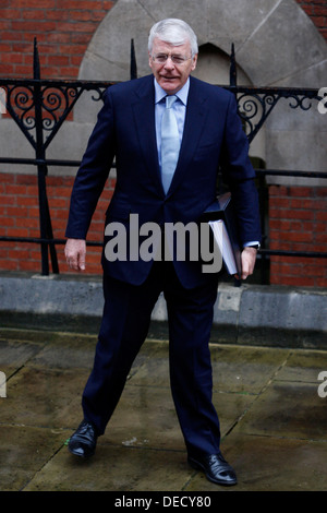 Former prime minister Sir John Major is seen as he arrives at the High Court in London, Britain, 12 June 2012. Stock Photo