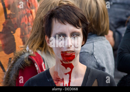Zombie woman in Haworth Stock Photo