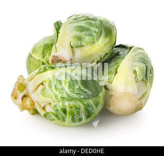 Brussel sprouts isolated on a white background Stock Photo