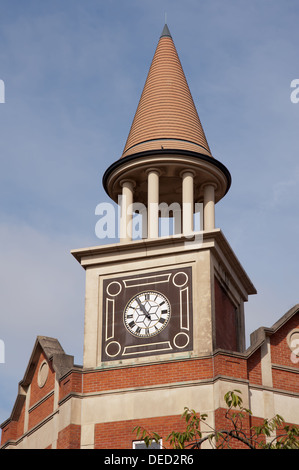 The clock tower on the Waterside shopping centre Lincoln, England Stock Photo