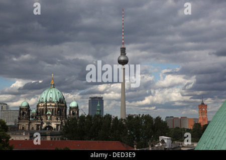 Berlin, Germany, Cityscape with television tower in Berlin-Mitte Stock Photo