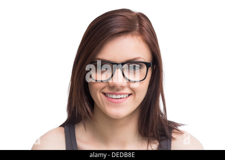 Pretty young woman wearing glasses posing Stock Photo