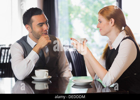 Business people talking over coffee Stock Photo
