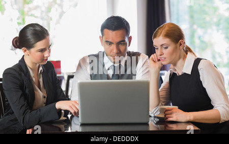 Business people working together with laptop Stock Photo