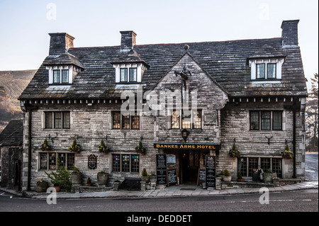 CORFE, DORSET, UK - MARCH 20, 2009:  Exterior view of Bankes Arms Hotel, in the village Stock Photo