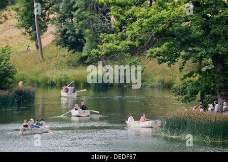 Boating at the Wilderness Festival at Cornbury Park Oxfordshire, UK Stock Photo