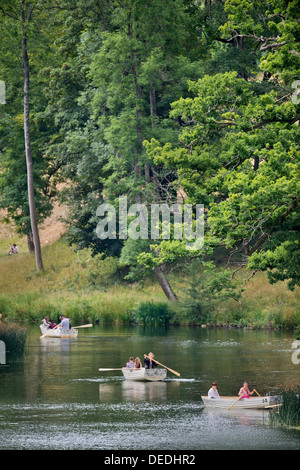 Boating at the Wilderness Festival at Cornbury Park Oxfordshire, UK Stock Photo