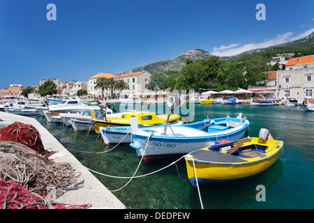 Fishing boats in the port of Bol, Brac Island, Dalmatia, Croatia, Europe Stock Photo