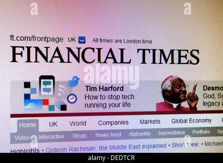The Financial Times website Stock Photo