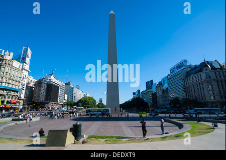 Obelisk on Plaza Republica, Buenos Aires, Argentina, South America Stock Photo