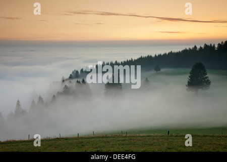 View from Schauinsland mountain in autumn, Black Forest, Baden Wurttemberg, Germany, Europe Stock Photo