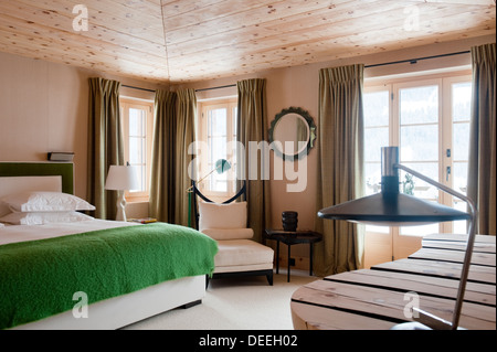 Chalet in Gstaad with interior design by Tino Zervudachi Stock Photo ...