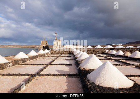 Salinas de Janubio, Lanzarote, Canary Islands, Spain, Atlantic, Europe Stock Photo