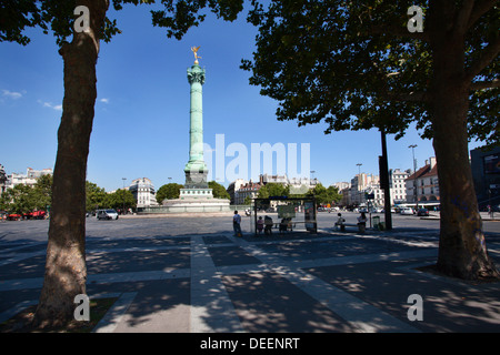 The July Column in Place de la Bastille Paris France Stock Photo