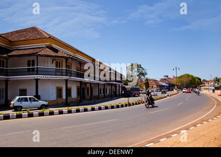 Government building at the roadside, Secretariat Building, Panaji, Goa, India Stock Photo