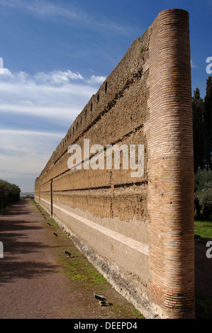 Italy. Hadrian's Villa. Imperial Villa built by Emperor Hadrian (76-138). 2nd century. The Pecile. Tivoli. Stock Photo