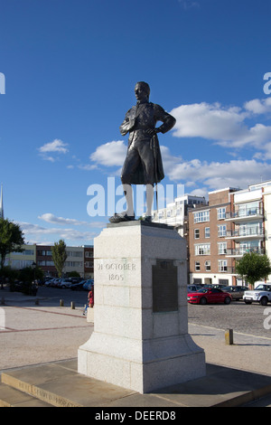 The Horatio Nelson Monument in Grand Parade, Old Portsmouth, Hampshire UK Europe Stock Photo