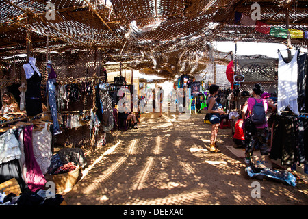 People in a market, Anjuna Beach Flea Market, Anjuna Beach, Anjuna, Bardez, North Goa, Goa, India Stock Photo