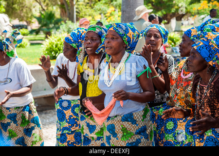 Africa, Angola, Benguela. Group dancing in traditional dress Stock ...