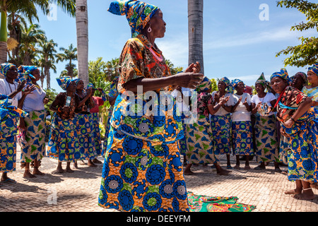 Africa, Angola, Benguela. Women dancing in traditional dress Stock ...