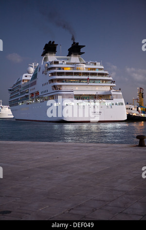 The mv Seabourn Odyssey in Trapani in the Province of Trapani, Sicily. Stock Photo