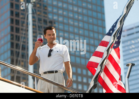 THE WOLF OF WALL STREET 2013 Paramount Pictures film with Leonardo DiCaprio as Jordan Belfort Stock Photo