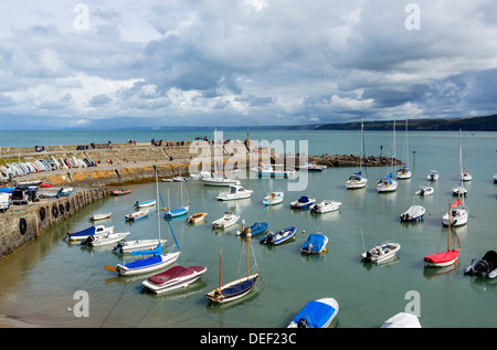 The harbour in New Quay, Ceredigion, West Wales, UK Stock Photo