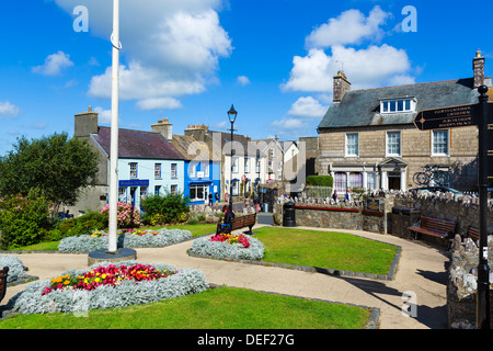 Cross Square in the centre of the cathedral city of St David's, Pembrokeshire, Wales, UK Stock Photo