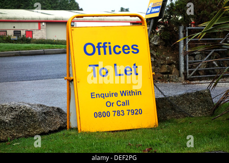 an Offices to let advertising sign Stock Photo