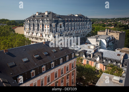 At Vichy (France), the old ambassador Hotel, the ambassador villa and the Parks Palace, a symbol of the 'Beautiful era'. Stock Photo