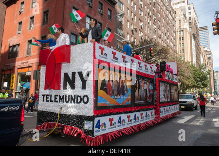 Mexican Independence Day Parade on Madison Avenue in New York Stock Photo