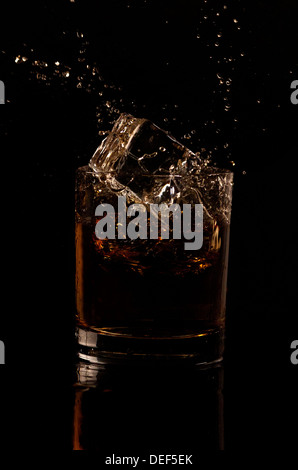 Whiskey splash Stock Photo