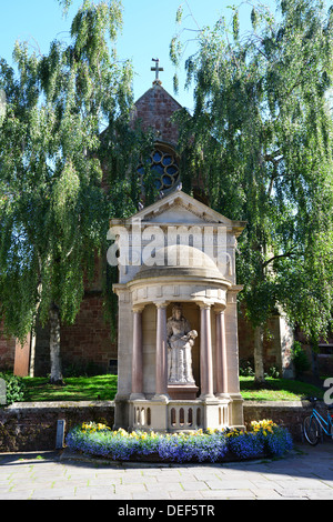 18th century Carrara marble statue of Queen Anne, Wellington Square, Minehead, Somerset, England, United Kingdom Stock Photo