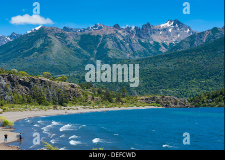 Beautiful mountain lake in the Los Alerces National Park, Chubut, Patagonia, Argentina, South America Stock Photo