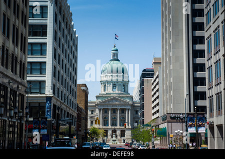 Indiana Statehouse, the State Capitol Building, Indianapolis, Indiana, United States of America, North America Stock Photo