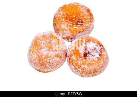 Three Jam Doughnuts Donuts Stock Photo