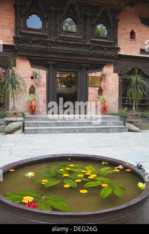 Grounds of Dwarika's Hotel, Kathmandu, Nepal, Asia Stock Photo