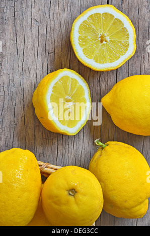Fresh lemons shoot in studio Stock Photo