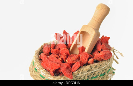 Red dried goji berries shoot in studio Stock Photo