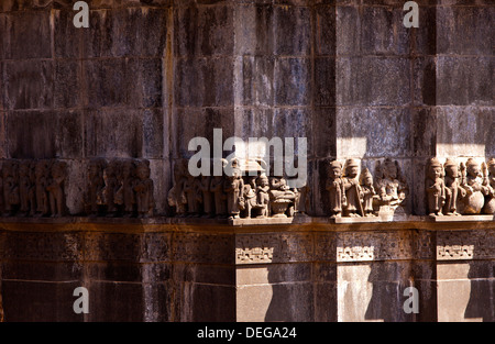 Carving detail of the Bhimashankar Temple, Pune, Maharashtra, India Stock Photo