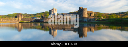 Caerphilly Castle, Gwent, Wales, United Kingdom, Europe Stock Photo