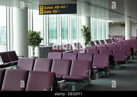 Airport departure gate Stock Photo